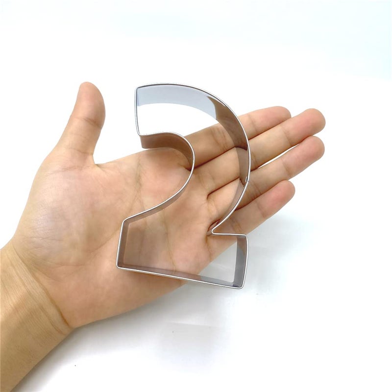 LILIAO LILIAO Number 2 Cookie Fondant Biscuit Cutter for Birthday/Anniversary/Special Day - 2.4 x 3.6 inches - Stainless Steel - Image 3