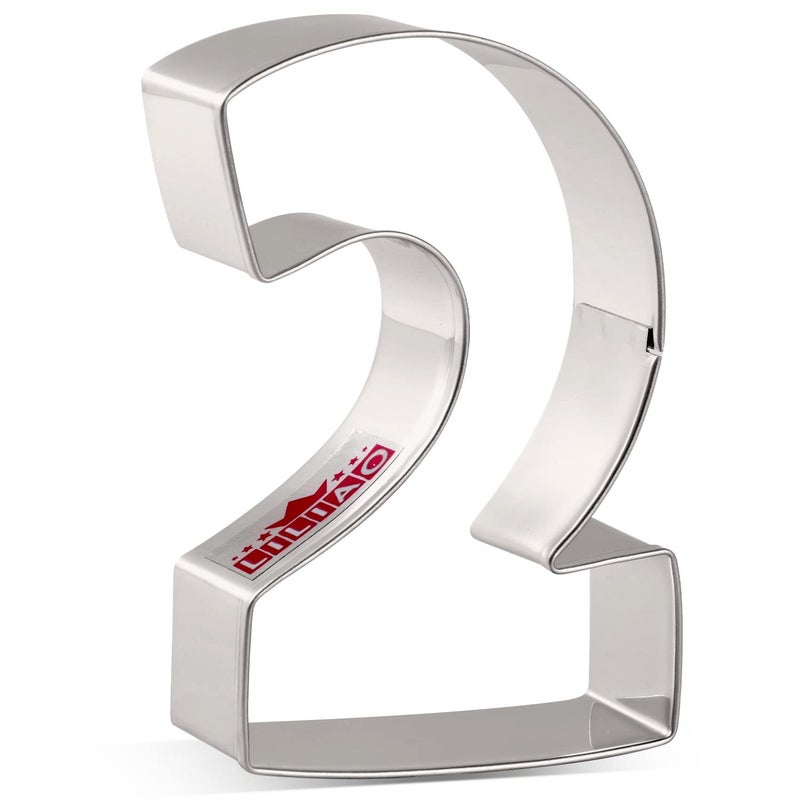 LILIAO LILIAO Number 2 Cookie Fondant Biscuit Cutter for Birthday/Anniversary/Special Day - 2.4 x 3.6 inches - Stainless Steel - Image 1