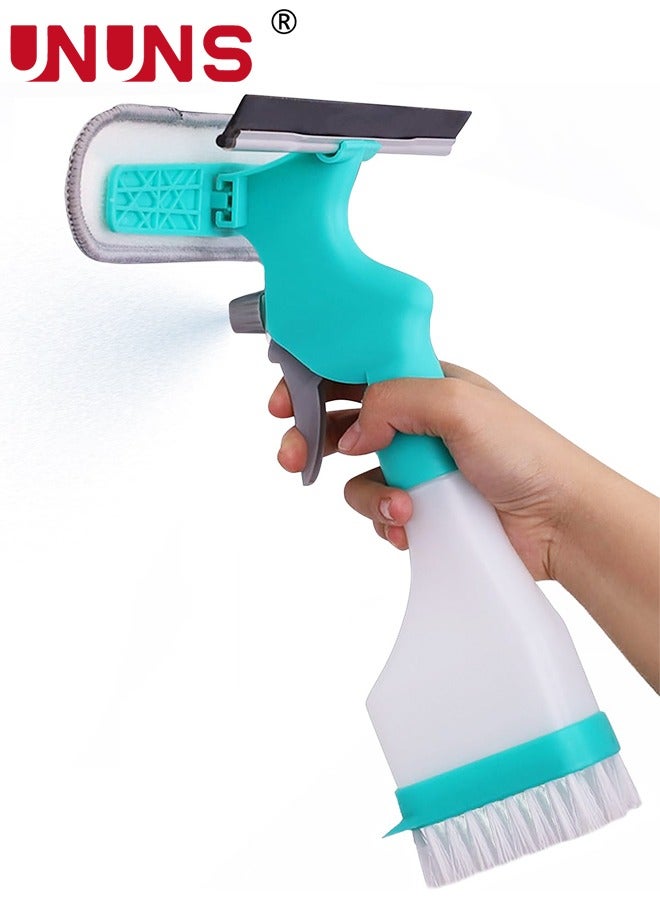 UNUNS Window Cleaning Squeegee Kit,Multifunction Window Cleaner Tool,4 in 1 Set with Spray Bottle,Rubber Squeegee and Microfiber Washer Head,Window Vacuum Squeegee Cordless  - Image 1