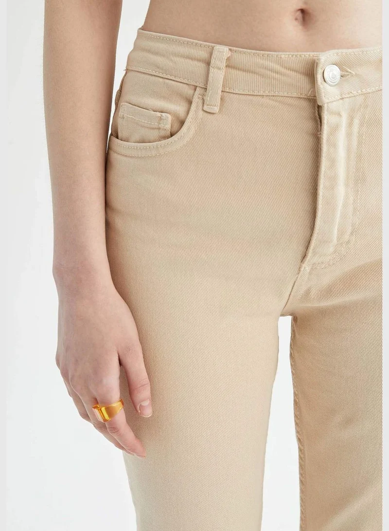 DeFacto Mom Fit High Waisted Crop Chinos