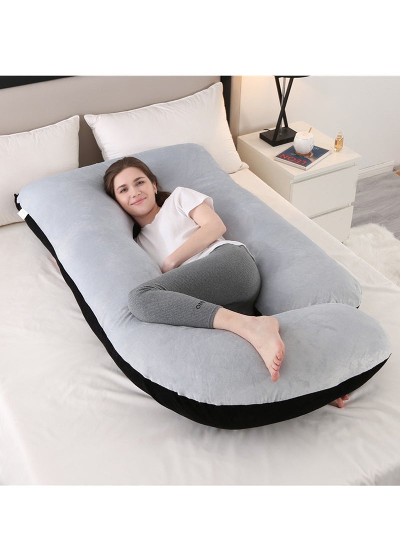 Crystal Velvet Maternity Pillow Maternity Belly Support Pillow Core Side Sleeping Pillow Waist Support Pillow - Image 2