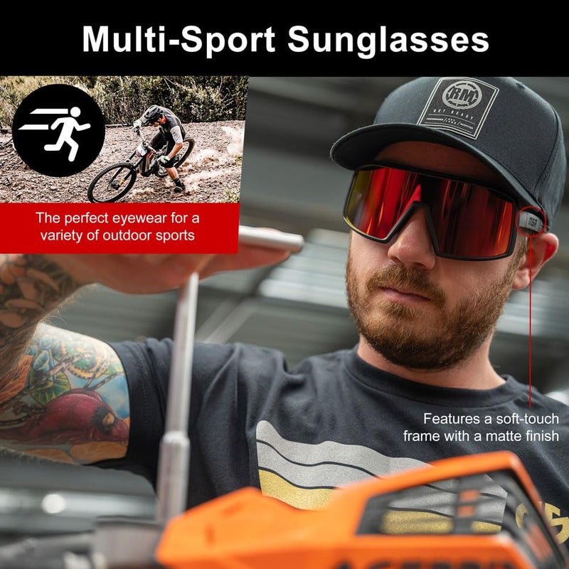 MSR Riot Sport Sunglasses (Riot, Matte Black/Smoke) - Image 4