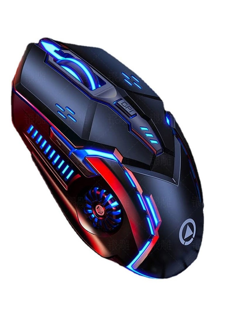 Wired Gaming Mouse, Right-Hand Orientation, USB Interface, Optical Movement Detection, Plastic Material, ≤36V Operating Voltage, No Battery Required, Silent Colorful Lights - Computer Accessory 