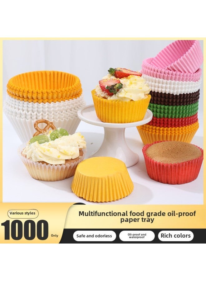 Cupcake Paper Holder Snow Mei Niang Cookie Chocolate Bread Pad Paper Baking Mafen Cup Round Oil-proof Base-Specifications:Small Boat-shaped White Bottom 7.2cm