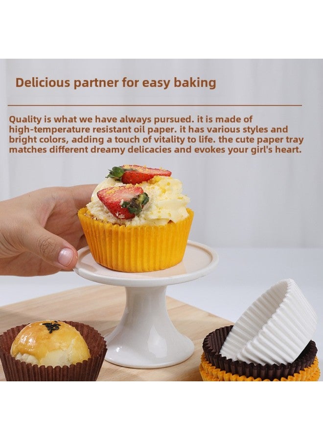 Cupcake Paper Holder Snow Mei Niang Cookie Chocolate Bread Pad Paper Baking Mafen Cup Round Oil-proof Base-Specifications:Small Boat-shaped White Bottom 7.2cm
