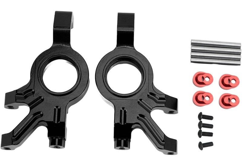 Aluminum Front Steering Hub Knuckle Upgrade for 1/5 RC Car Black - Image 1