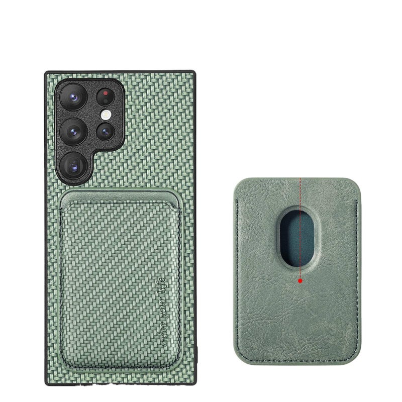 MagSafe Samsung Galaxy S26 Ultra Drop Protection Silicone for Samsung S26 Ultra Samsung S26 and Card Holder in Green - Image 1