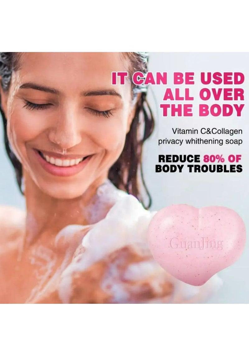 جوانجينج فيتامين C والكولاجين ومستخلص الخوخ يقشر صابون تبييض الخصوصية للعناية الخاصة - Image 3