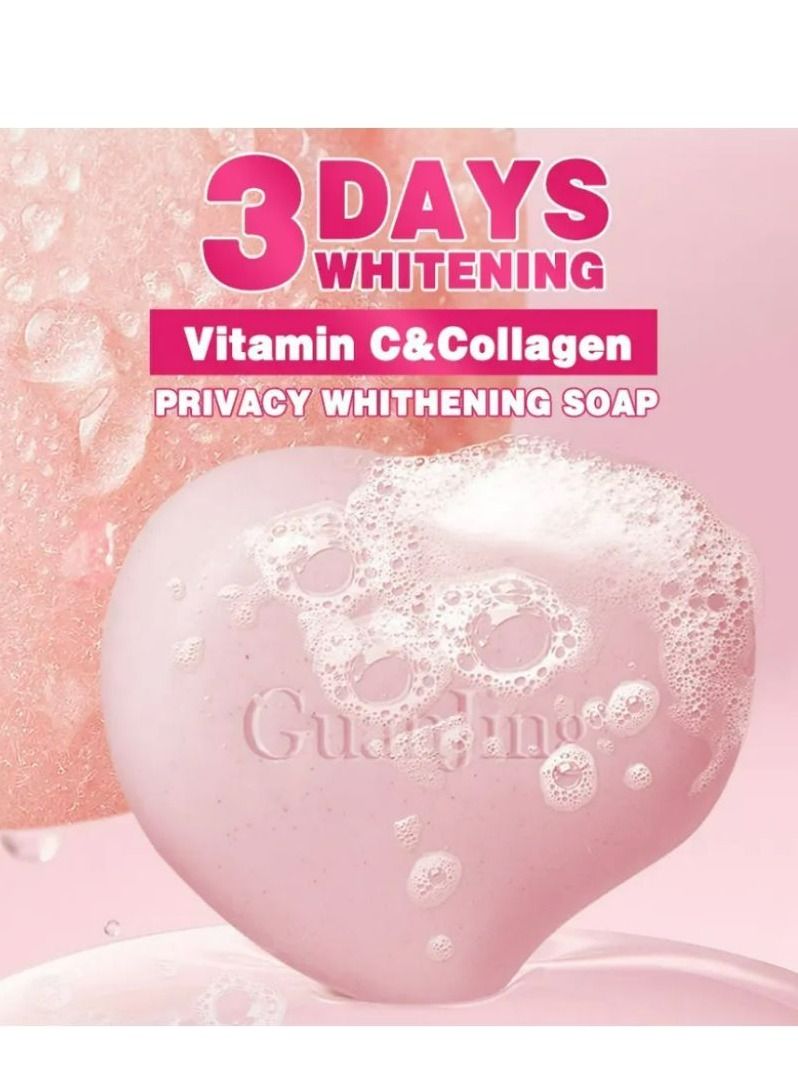 جوانجينج فيتامين C والكولاجين ومستخلص الخوخ يقشر صابون تبييض الخصوصية للعناية الخاصة - Image 2
