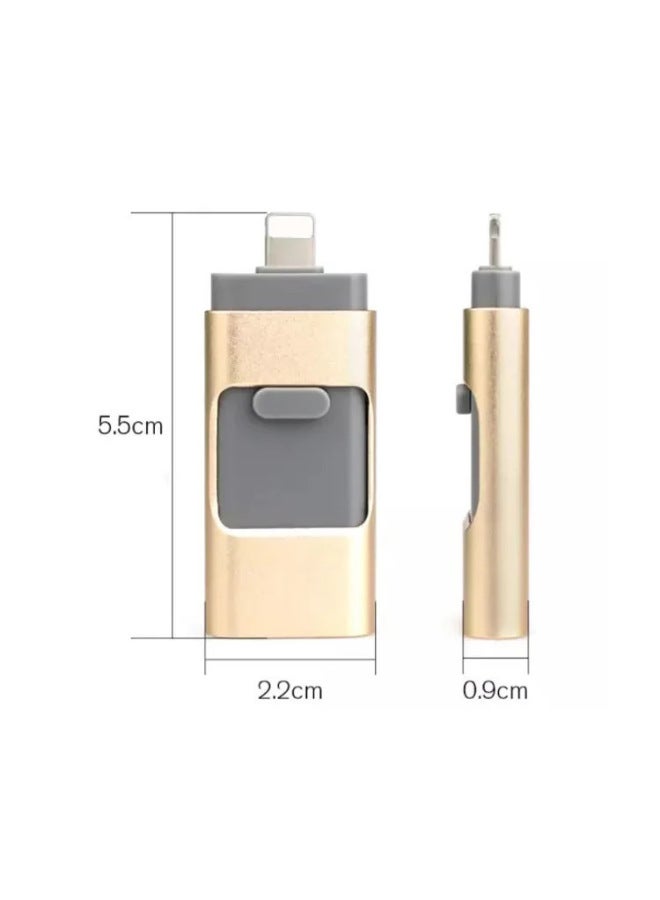 Loquat Mobile Phone Computer 2 In 1 U Disk Typeotg Cable Type-cu Plate Set-made 16g Metal-Color:Skin Color-Capacity:1G-1TB  - Image 2