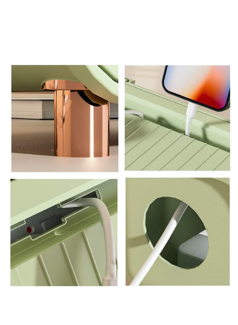 Cable Management Box Small Cord Organizer Box Insulated Cable Storage Box for TV Computer Laptop Power Strips Fashionable Power Strip Box for Home Office Green  - Image 3