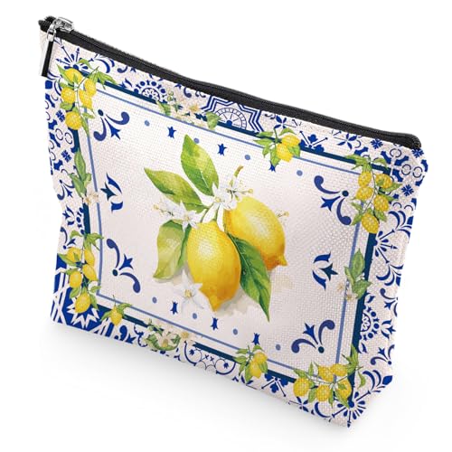 Sitsink Amalfi Coast Souvenir - South Italy Travel Makeup Bags, Lemon Themed Party Gifts for Girls Bachelorette Besties Bridesmaid, Italy Vacation Trip Cosmetic Pouch - Image 2