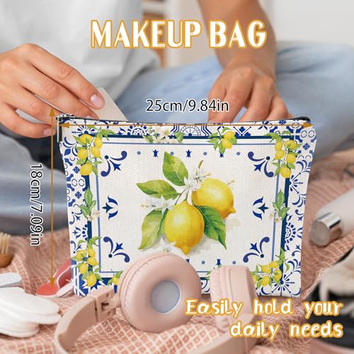 Sitsink Amalfi Coast Souvenir - South Italy Travel Makeup Bags, Lemon Themed Party Gifts for Girls Bachelorette Besties Bridesmaid, Italy Vacation Trip Cosmetic Pouch - Image 5