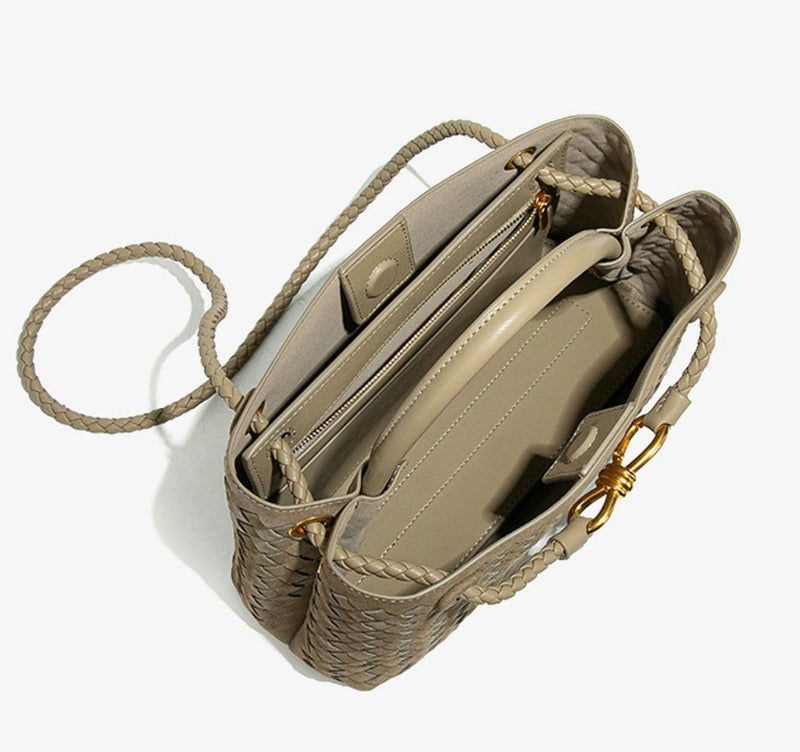 Niction Suede Woven Tote Bag for Women PU Leather Hobo Bags Trendy Crossbody Purse Shoulder Satchel Bag Top Handle Tote Handbag - Image 3