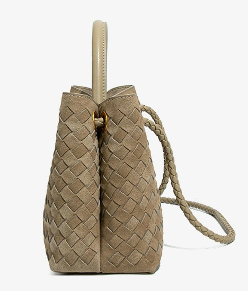 Niction Suede Woven Tote Bag for Women PU Leather Hobo Bags Trendy Crossbody Purse Shoulder Satchel Bag Top Handle Tote Handbag - Image 5