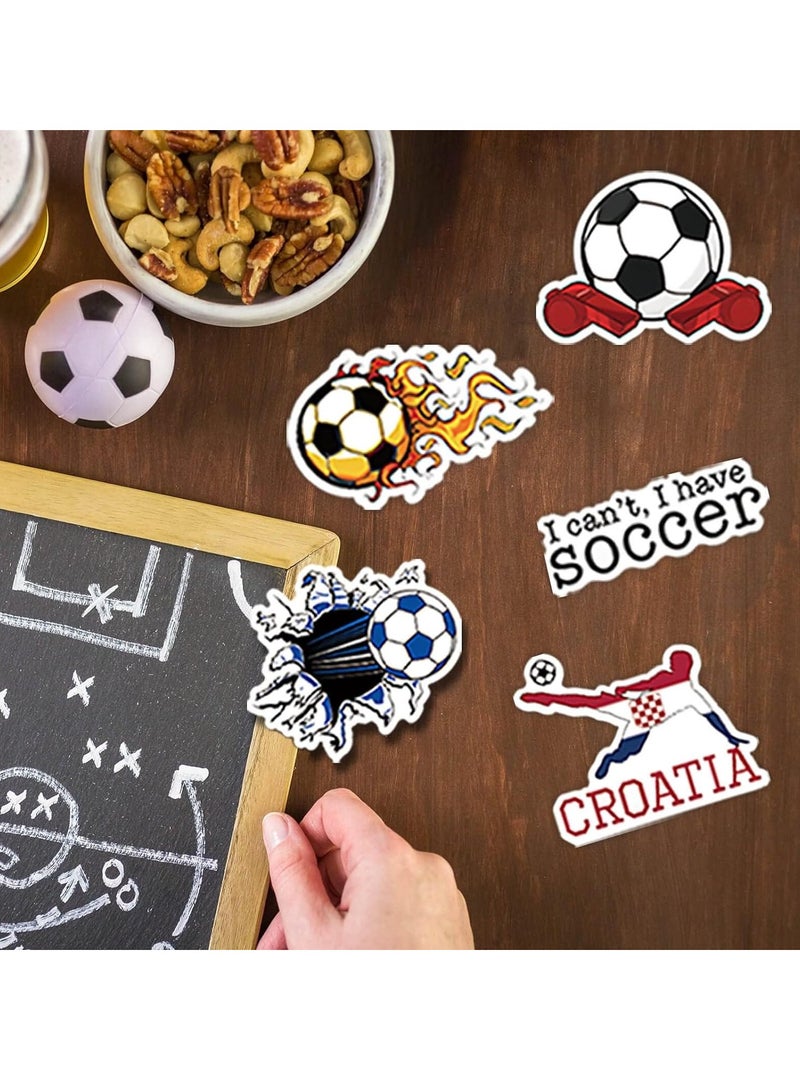 KASTWAVE 100PCS Soccer Stickers - Motivational Vinyl Waterproof Stickers for Scrapbooking, Water Bottles, Luggage, Teaching Incentives, and Soccer Team Gifts for Kids, Teens, and Adults - Image 3