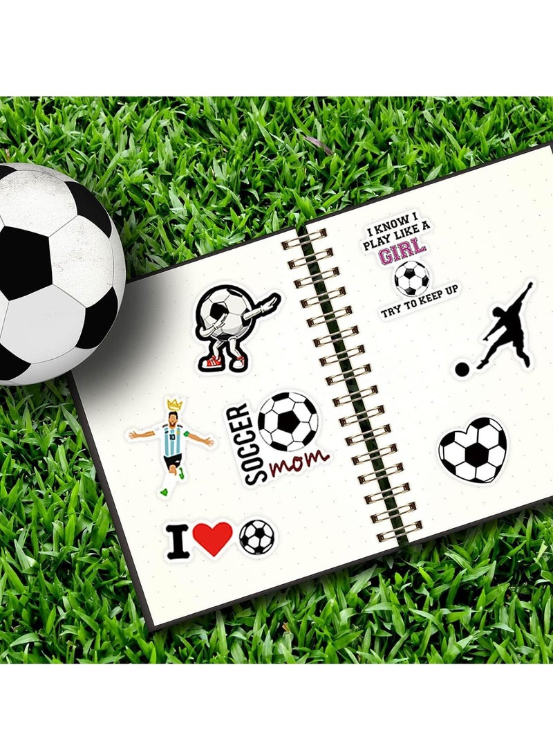 KASTWAVE 100PCS Soccer Stickers - Motivational Vinyl Waterproof Stickers for Scrapbooking, Water Bottles, Luggage, Teaching Incentives, and Soccer Team Gifts for Kids, Teens, and Adults - Image 5