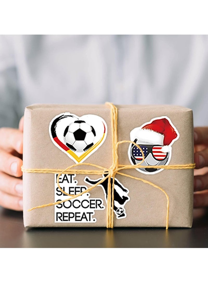 KASTWAVE 100PCS Soccer Stickers - Motivational Vinyl Waterproof Stickers for Scrapbooking, Water Bottles, Luggage, Teaching Incentives, and Soccer Team Gifts for Kids, Teens, and Adults - Image 4