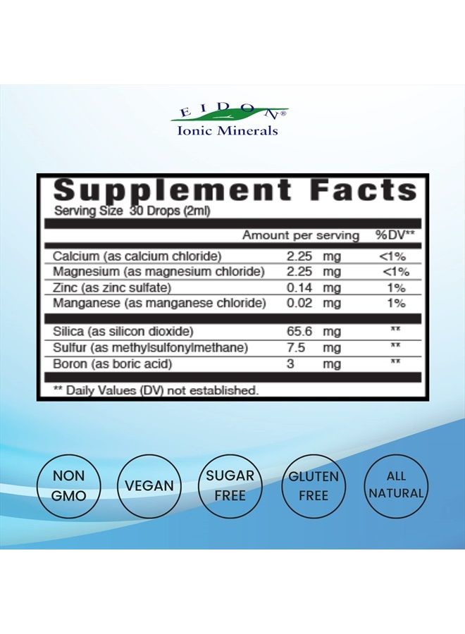 Eidon Ionic Minerals Eidon Mineral Bone Support Liquid Supplement - Contains All the Necessary Minerals for Bone Health, All-Natural, Bioavailable, Ionic, Vegan, Gluten-Free, No Preservatives or Additives - 2 Ounce Bottle - Image 2