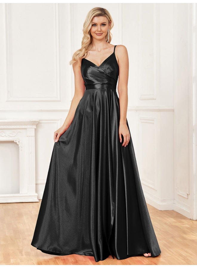Madam Uniq Satin A-Line Dress - Image 4