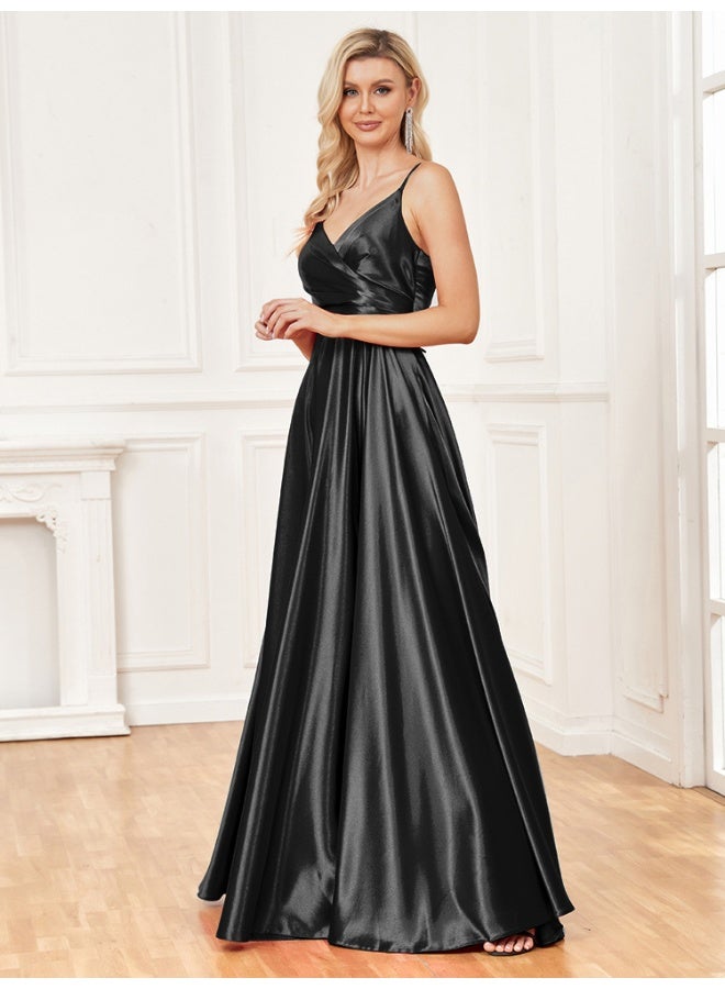 Madam Uniq Satin A-Line Dress - Image 2