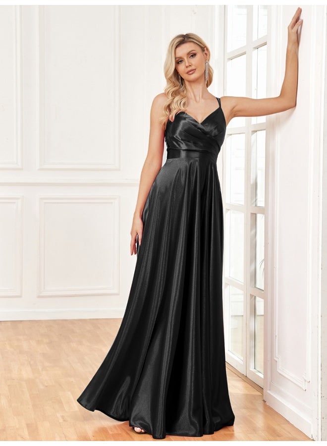Madam Uniq Satin A-Line Dress - Image 3