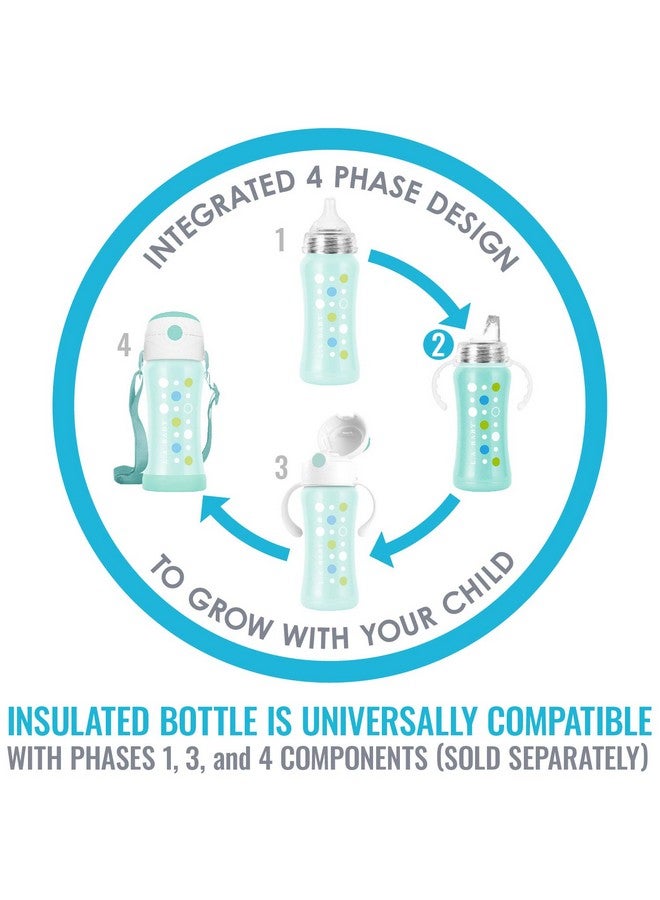 L.A. Baby Ultimate Stainless Steel Sippy Cup | 9oz Insulated Sippy Cup for Toddlers Insulates 10+ Hours | Leak-Free, Non-Toxic Medical Grade Silicone and Stainless Steel Sippy Cup for Baby - Green - Image 4