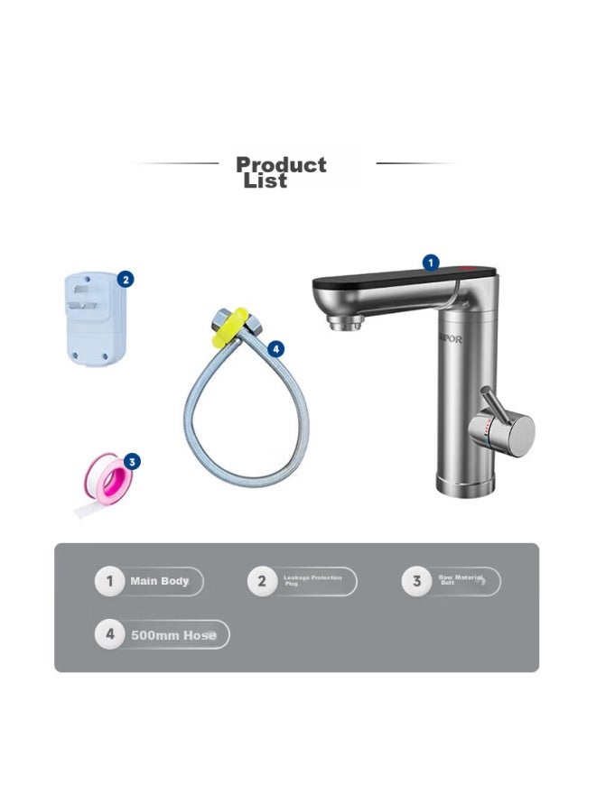Supor Electric Smart Faucet, Stainless Steel Bathroom Sink Faucet, Instant Heating, Quick Heating, Small Kitchen Treasure, National Subsidy - Image 5