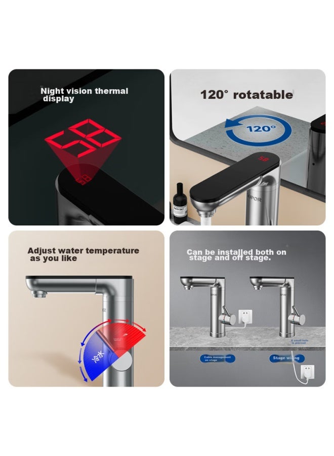 Supor Electric Smart Faucet, Stainless Steel Bathroom Sink Faucet, Instant Heating, Quick Heating, Small Kitchen Treasure, National Subsidy - Image 4