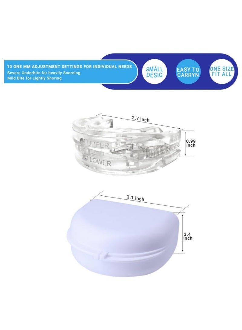 جوي وورلد جهاز مكافحة الشخير، واقي الفم المضاد للشخير، واقي الفم المضاد للشخير لجميع أشكال الفم، مضاد للطحن، قابل لإعادة الاستخدام، حل فعال لتخفيف صريف الأسنان وطحن الأسنان للرجال والنساء (أبيض) - Image 5