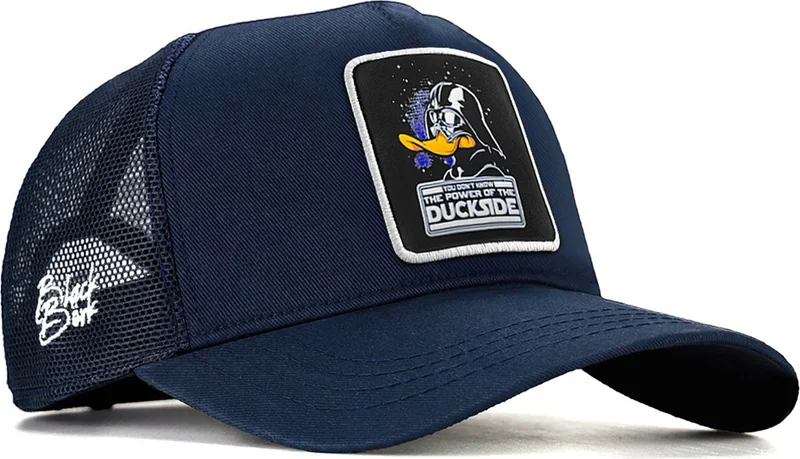 بلاك بورك BlackBörk V1 Trucker Duckside - Unisex Navy Blue Hat (Cap) with 1 Code Logo