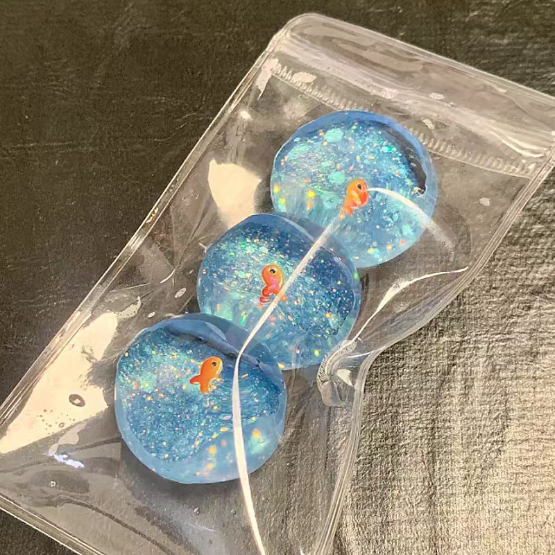 New Ocean Planet Goldfish Squishy Toy Stress Relief Toy Bag Decoration - Image 4