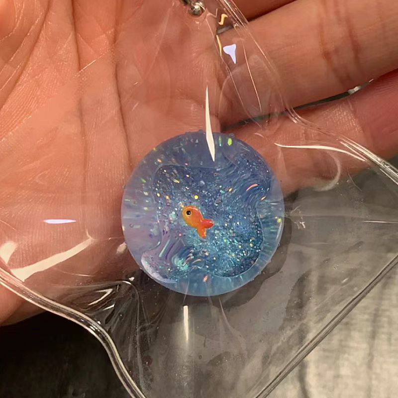 New Ocean Planet Goldfish Squishy Toy Stress Relief Toy Bag Decoration - Image 1