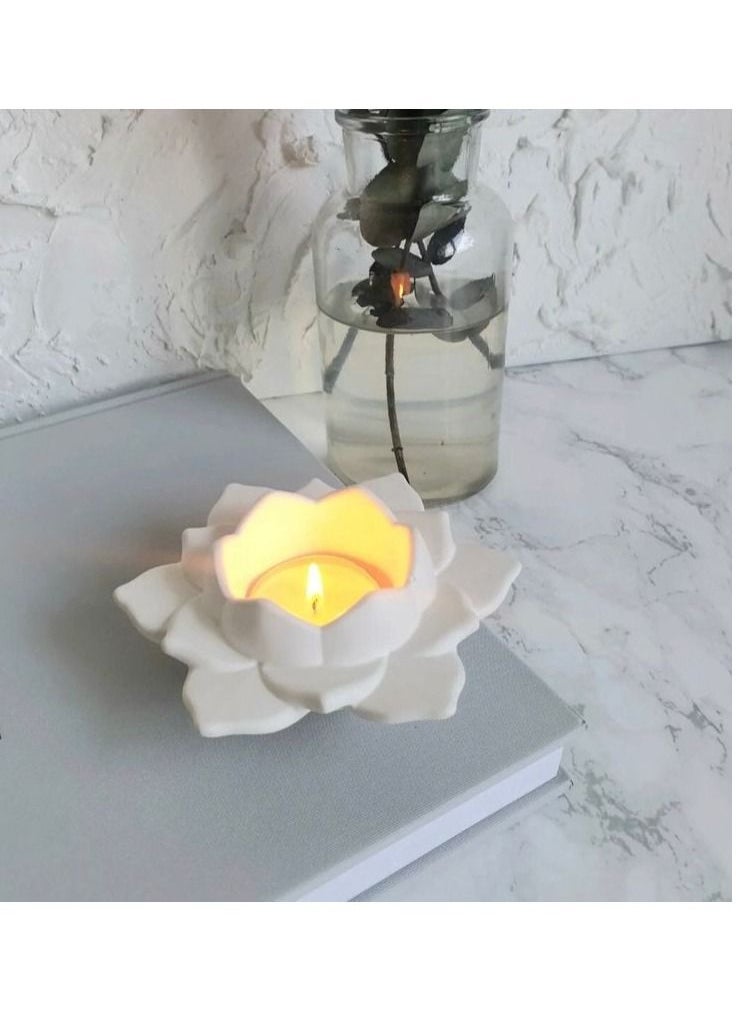 Generic Candle holder decorative modern lotus flower shape / 2 pcs  - Image 2
