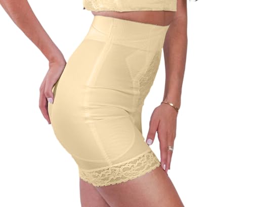 Rago 6206 - High Waist Long Leg Shaper | Made in USA | No Top Roll Waistband | Quality Material | Medium Control | Beige 6XL/42 - Image 3