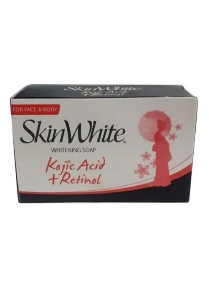 سكين وايت صابون تفتيح البشرة سكين وايت – تركيبة حمض الكوجيك والريتينول للوجه والجسم (مائة وخمسة وثلاثون غرامًا). - Image 2