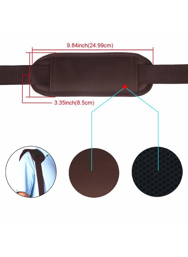 BOMKEE Shoulder Strap BOMKEE Universal Replacement Adjustable Bag Strap with 59 Inch Metal Swivel Hooks and Non-Slip Pad for Laptop Case Briefcase Messenger Bag Diaper Bag Camera Bag Travel Bag (Brown - Image 2