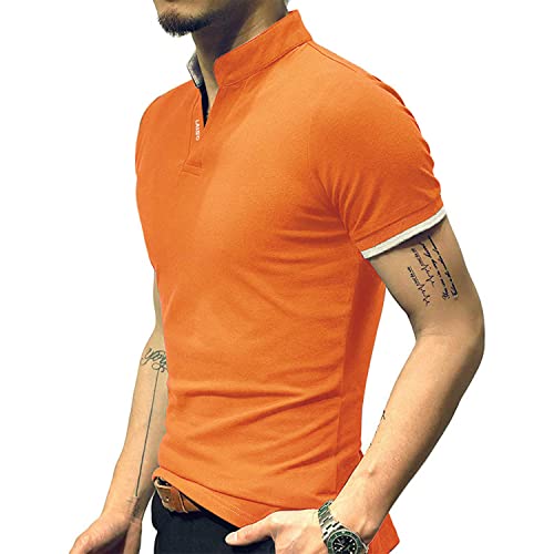 LOGEEYAR Mens Fashion Polo Henley Shirts Short/Long Sleeve Casual T-Shirts Slim Fit Cotton Polo Shirts for Men - Image 5