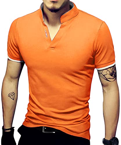 LOGEEYAR Mens Fashion Polo Henley Shirts Short/Long Sleeve Casual T-Shirts Slim Fit Cotton Polo Shirts for Men - Image 1