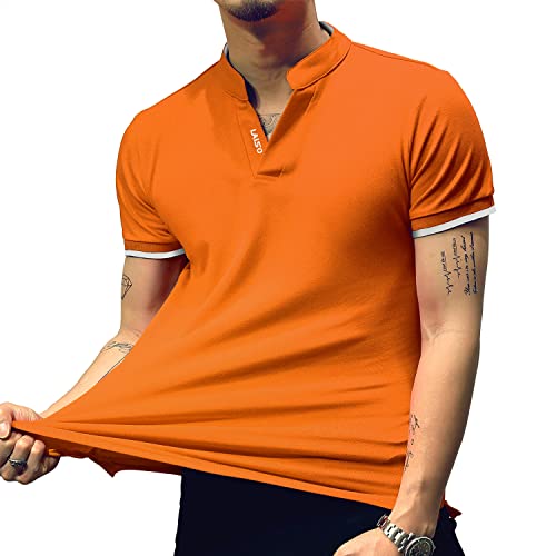LOGEEYAR Mens Fashion Polo Henley Shirts Short/Long Sleeve Casual T-Shirts Slim Fit Cotton Polo Shirts for Men - Image 4