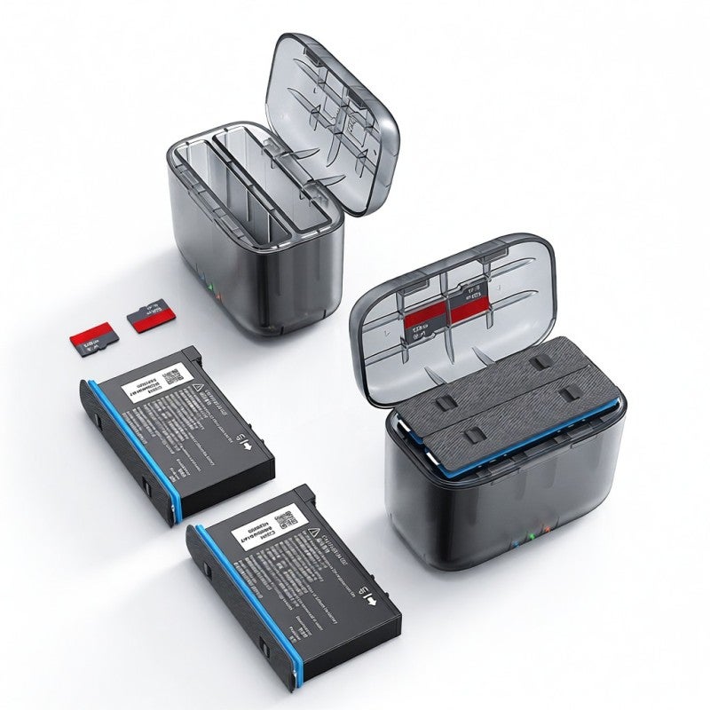 Camera Battery Charger: Type-C Fast Charging Dual Slot - Intelligent Charging Multi-Protection Storage Box for Portable Camera Battery Charging - Image 4