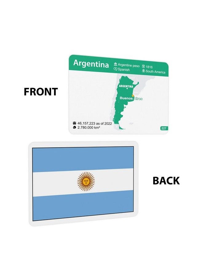 Briston - Countries Of The World Flashcards 290 Country & Us States Complete With Capital Continent Flag & More Educational Geography Flash Card Game Gift For Kids Family & Adults [Updated 2023 Edition] - Image 1