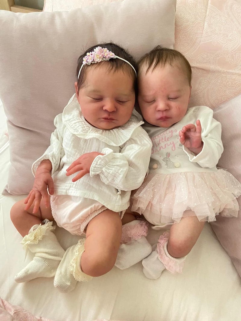Zero Pam 19 Inch Realistic Reborn Girl Dolls Eyes Closed Lifelike Newborn Baby Doll with Hair Soft Silicone Baby That Look Real Lifelike Handmade Doll Toys Visible Veins Poseable - Image 3