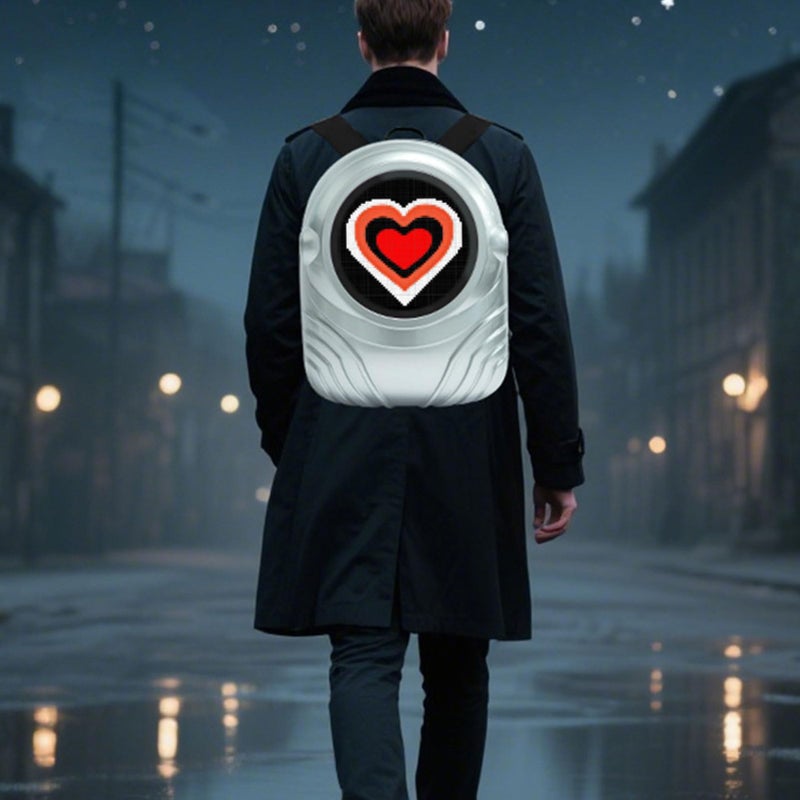 Space Themed LED Backpack with 64x64 Programmable Color Screen Large Capacity Waterproof Hardshell for Motorcycle Cycling Travel Gift - Image 4