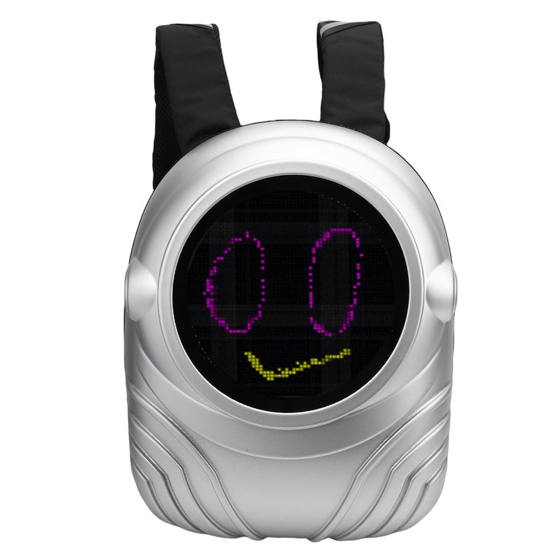 Space Themed LED Backpack with 64x64 Programmable Color Screen Large Capacity Waterproof Hardshell for Motorcycle Cycling Travel Gift - Image 1