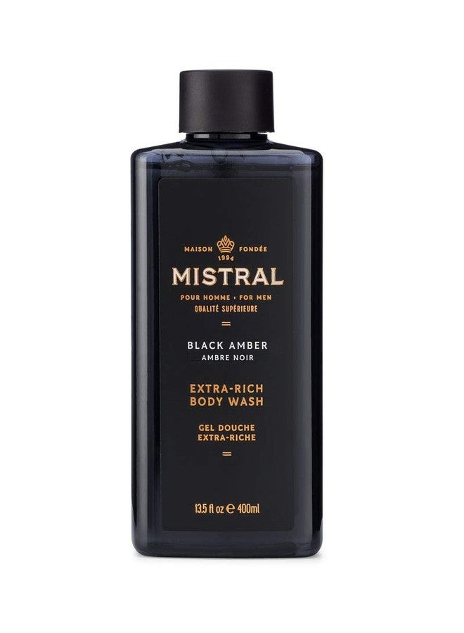 Mistral Extra Rich 2-in-1 Body and Hair Wash, Black Amber, 13.5 fl oz - Image 1