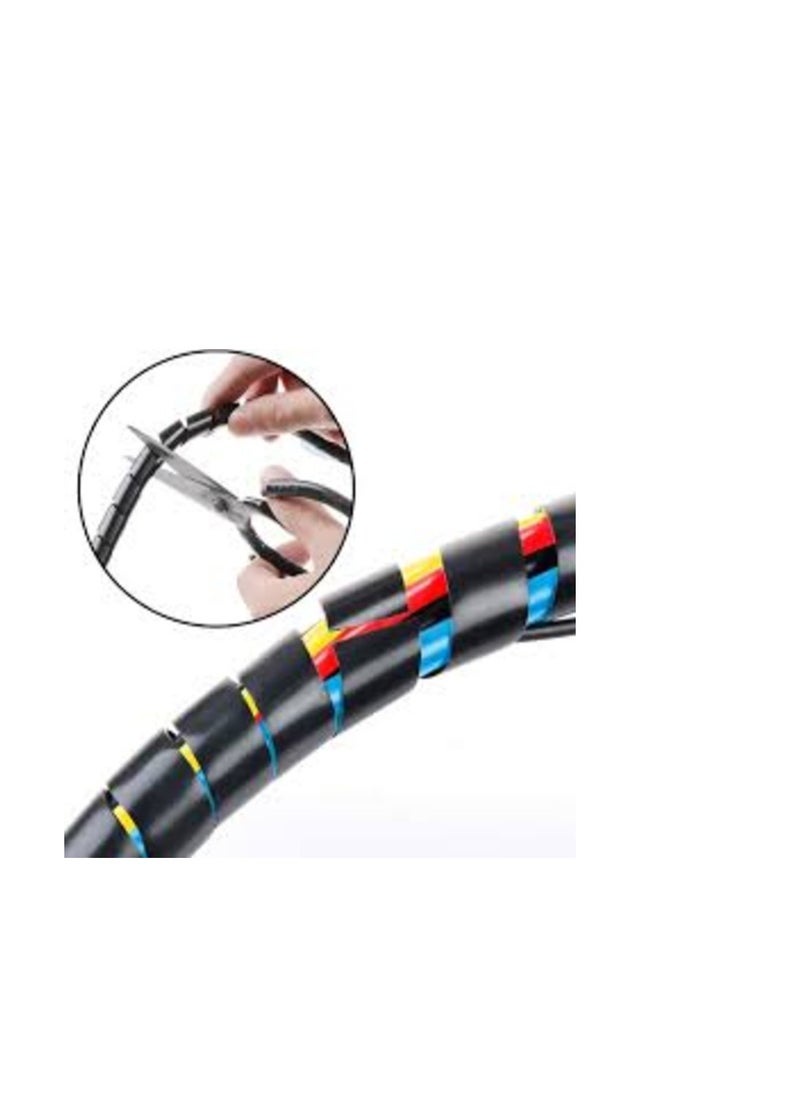 KNP - KNP Spiral Cable Wrap 15mm is designed for larger cable bundles providing robust protection and organization for various cables and hoses. - Image 1