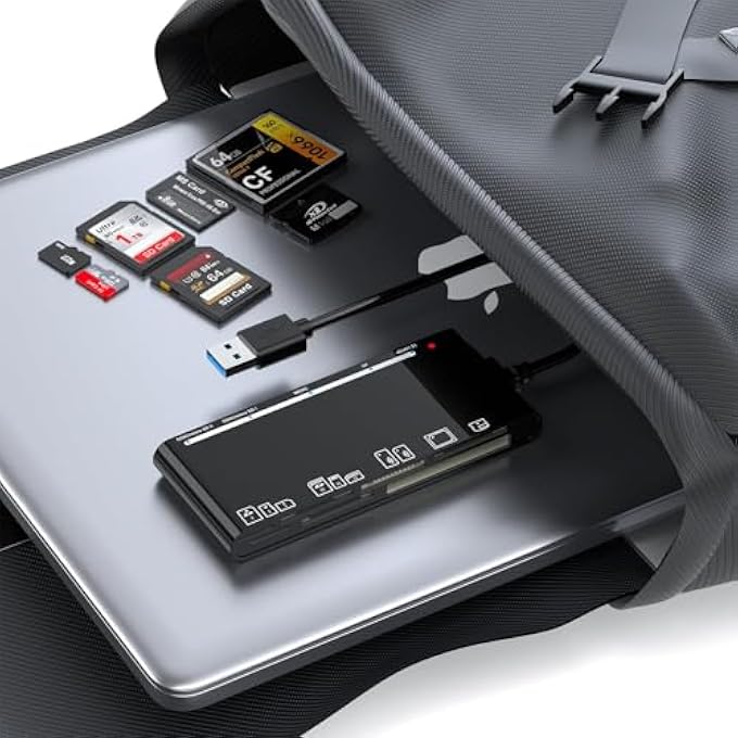 Rocketek USB 3.0 MULTI CARD READER FOR SD/MICRO SD/TF/XD/CF/MS - 7-IN-1 MEMORY CARD READER/ADAPTER FOR WINDOWS, MAC, LINUX - Image 3