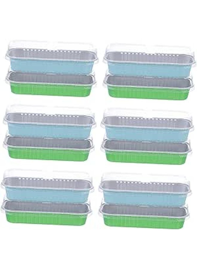 Aluminum Foil Box Mold 20 Sets with Seals Lid for Lunch Takeout Food Storage - Image 1
