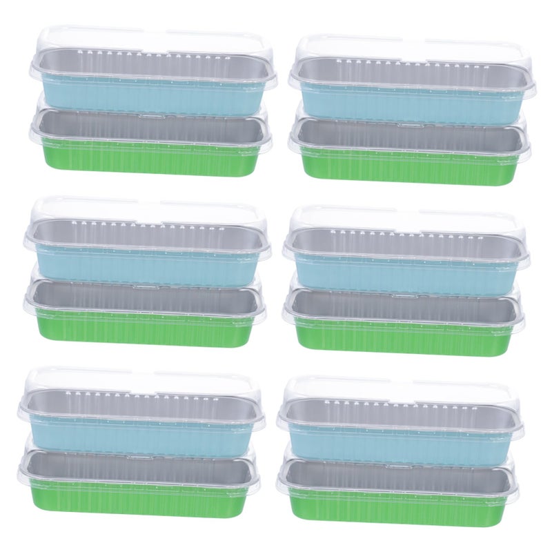 Aluminum Foil Box Mold 20 Sets with Seals Lid for Lunch Takeout Food Storage - Image 2